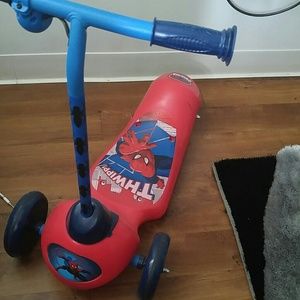 Electric spider man scooter
